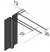 Планка вертикального шва фиброцементых плит